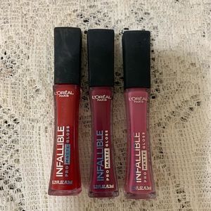 3 L’Oreal Infallible Pro Matte Gloss